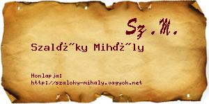 Szalóky Mihály névjegykártya
