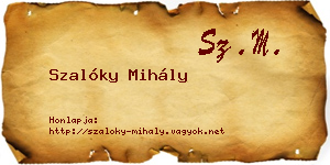 Szalóky Mihály névjegykártya